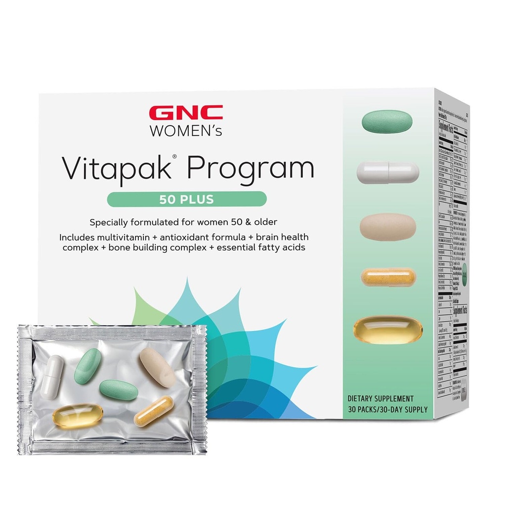 GNCの女性の超メガ 50 プラス Vitapak プログラム, 30 パック, 全体的な女性の健康のために 50