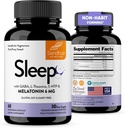 Sandhu の睡眠 60 のカプセル–Melatonin、マグネシウム、GABA、L-Theanine 及び 5-HTP の睡眠補助金の補足を形作る非習慣