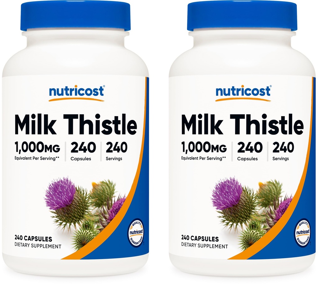 ヌトリコストミルクのアコール1,000mg相当、240カプセル(2パック) - 4:1抽出物の250mg - ビーガン、非GMOおよびグルテンフリー