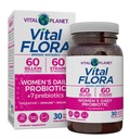 Vital Planet - Vital Flora Women's Daily Probiotics 60 Billion CFU、60 Diverse Strains、7 Organic Prebiotics、Vaginal、Immuneサポート、Bloating、Digestive Health Probiotics for Women 30カプセル