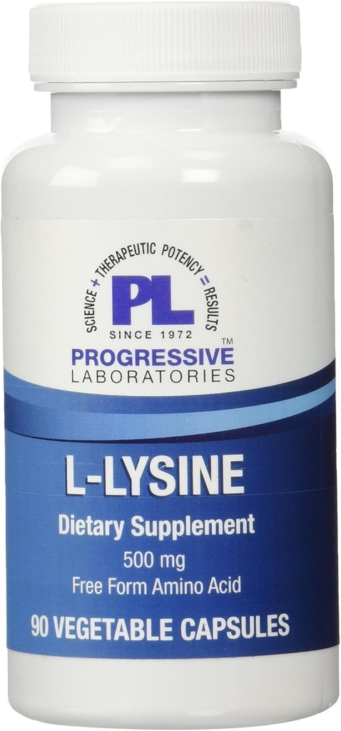 プログレッシブラボL-リジンサプリメント、500mg、90カウント