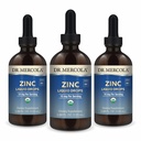Dr. Mercola 亜鉛液体ドロップ - 免疫と臓器の健康をサポート - 15 mg 有機亜鉛液体ドロップ - USDA 有機 - NSF 認定 - 非GMO、グルテンフリー&大豆フリー - 3.88 fl oz (3 パック)