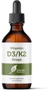 Ultra6 Nutrition Vitamin D and K2 Drops - Liquid Vitamin D3 with K2 Supplements for Adults - Easy-to-Take, Flavor-Free, Highly Absorbable VIT D3 and K2 Supplements, Made in USA (30 ml)