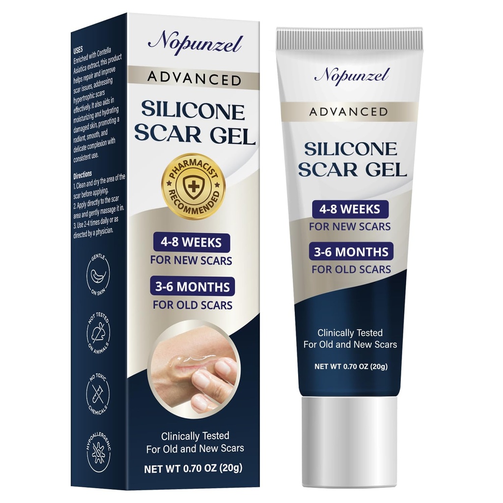 Silicone Scar Gel: Silicone Gel for Scars - Improve Scar Appearance for Old and New Scars - Medical Grade Silicone - Advanced Scar Gel - Scalds - Surgery - Injury - Stitches - Burns - 20g