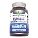アメイジングフォーミュラ カリウム ヨドイドサプリメント | 130 Mg | 120錠 | 非GMO | グルテンフリー | アメリカ製