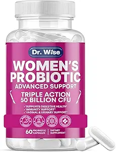 女性のプロバイオティック 50 億 CFU – 消化をサポート, ブロッキング救済, 腟の臭気 & PH バランス – 尿路 & 腸の健康 – 臨床的に研究された緊張 – GMO なし, 60 カプセル