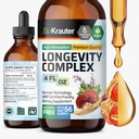 BIO KRAUTERの長寿のきのこの補足 - ヤギのルーと赤いGinsengの根のエキスが付いている液体のReishiのきのこのコンプレックス - ビーガンチンチャー - アルコール&砂糖は4 Fl.Ozをドロップします。