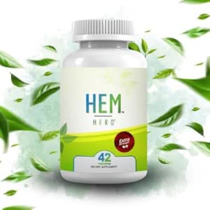 Hem のヒーローの余分強さの痔の処置-膨張、Soothe のかゆみ及び刺激- 100% の自然な- 42 のベジタリアンのカプセルを減らして下さい