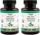 USDA Organic Spirulina Capsules - 100% Pure Vegan Supplement, Non-GMO, Gluten-Free, Chemical-Free, (240)
