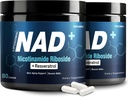 NAD+の補足1000mg - ニコチンアミドの肋骨(NR)およびResveratrolの女性の及び人の健康な老化、頭脳および細胞エネルギー、80のカプセル(2Pcs)のための純粋な有機物のLiposomal NAD