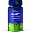 ORZAX 睡眠 - メラトニン 5 mg、ビタミン B6 および 5-HTP サプリメント - 大人のための残りの睡眠ビタミン (120 錠)