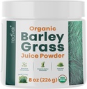 Teaveliの有機的なバリーの草ジュースの粉–未加工、Utahはデトックス補足のWheatgrassジュースのためのバリーの草ジュースのエキスを成長させました-グルテン、添加物または防腐剤なしで米国で作られる- 8 oz (226のグラム)