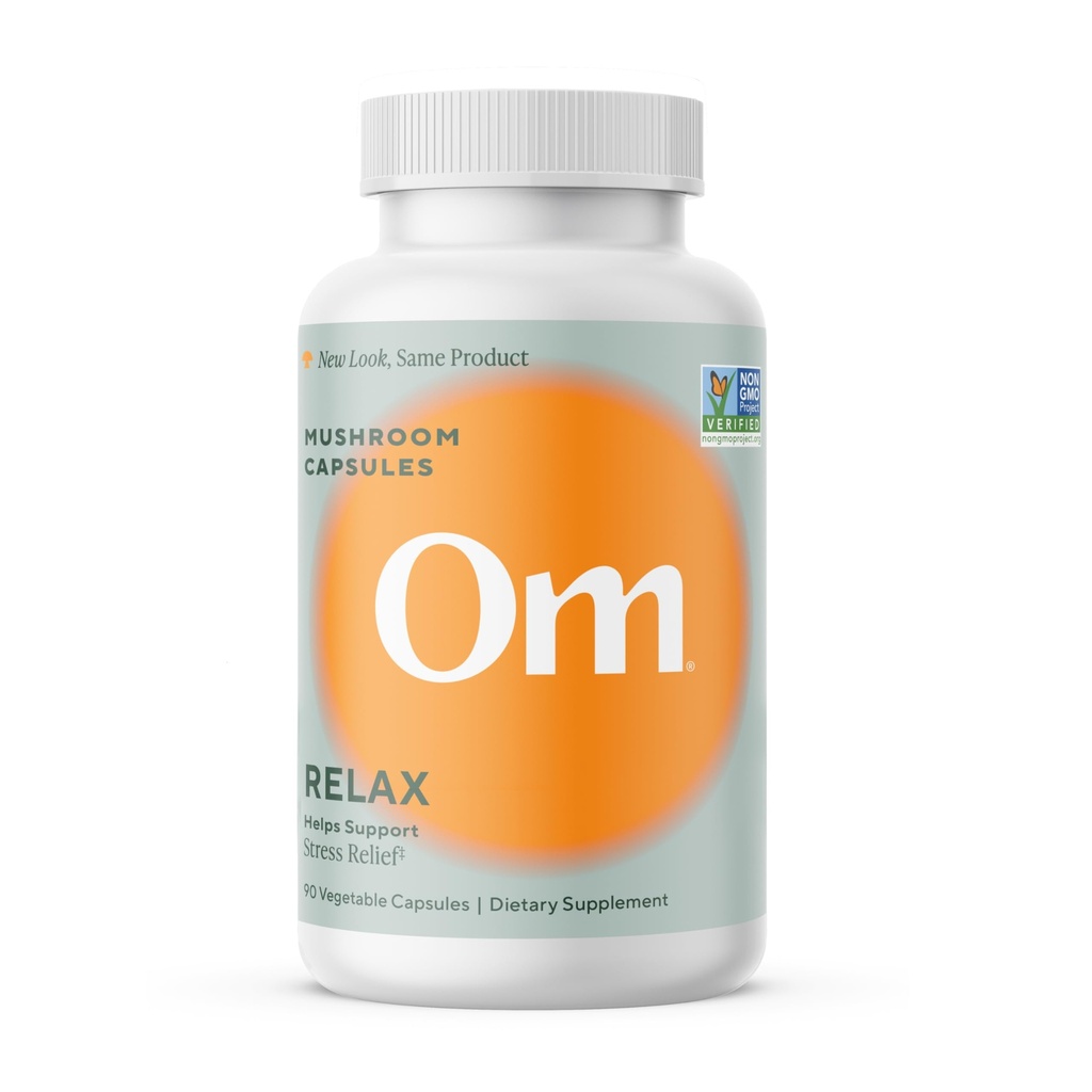 OM MUSHROOM SUPERFOOD はきのこのカプセル、90 の計算、30 日、Reishi のきのこ、Ashwagandha、GABA、L-Theanine、マグネシウム、圧力サポートのための適応物質を緩めます(元に穏やかに禅、包装 5 月 Vary)