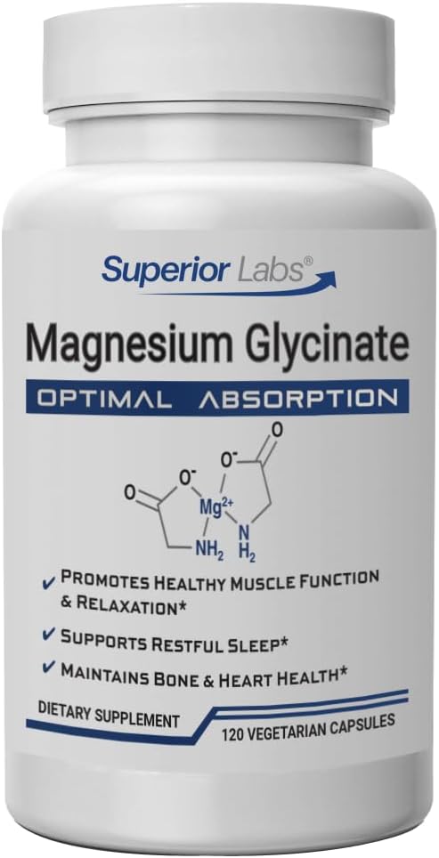 優秀な実験室のマグネシウムのGlycinate 1250のmg、高吸収、純粋な非GMOは、質睡眠を支えます、Eases筋肉ひだ、骨及び中心の健康、120のベジの帽子を消去します