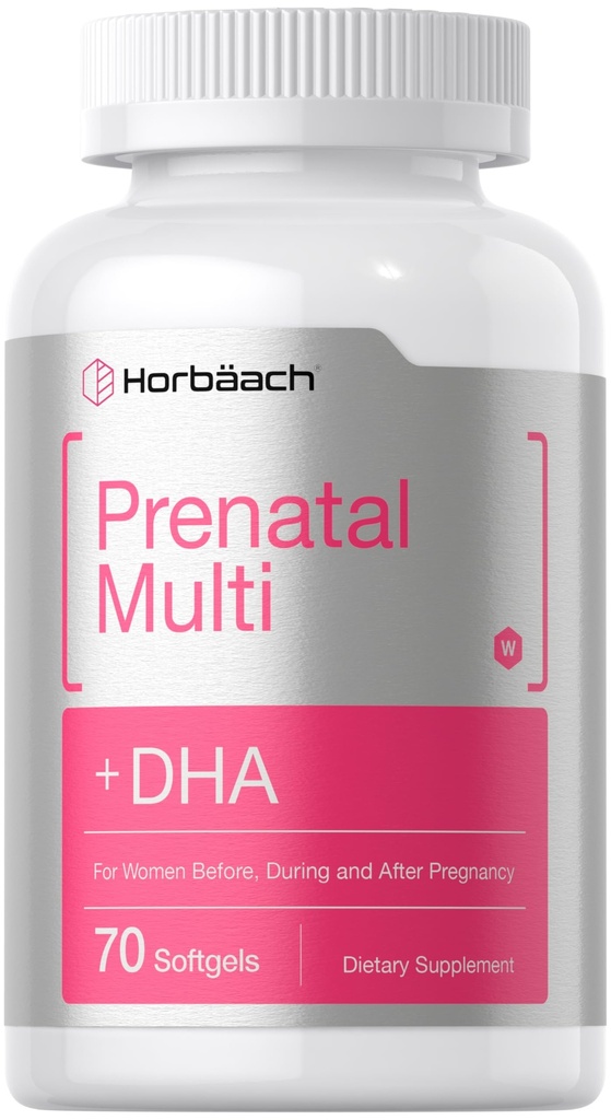 ホルバハチ・ウィメンズ・プレナタル・マルチビタミンDHA・鉄・葉酸 | 70 Softgels | 非GMO・グルテンフリー