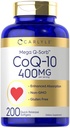 Carlyle CoQ10 400mg Softgels | 200Count | 高吸着コエンザイムQ10 | ブラックペッパーエキス付 | 非GMO・グルテンフリーサプリメント