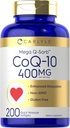 Carlyle Coq10 400mg Softgels | 200Count | 非GMOおよびグルテンフリーの補足 | 高吸収