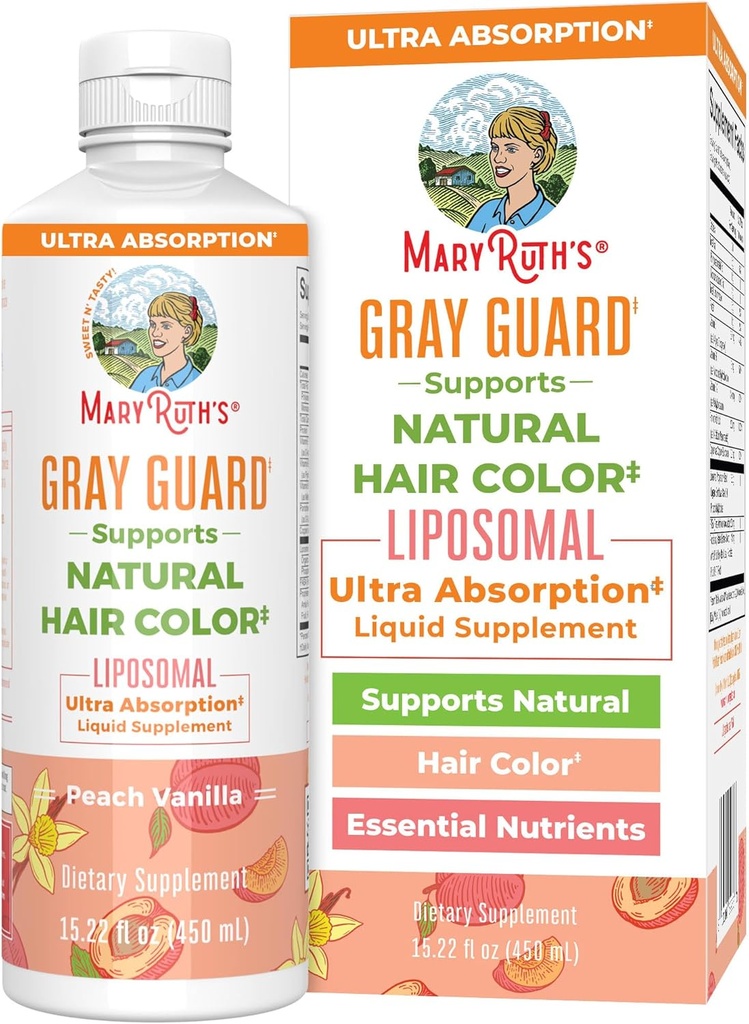 MaryRuthの有機物の灰色の監視のLiposomalは、銅及びパントテン酸、聖バジル及び従来のハーブ、全面的な健康のためのビタミンE及びビタミンB、年齢18+、15.22 Flのozと自然な毛色を、支えます