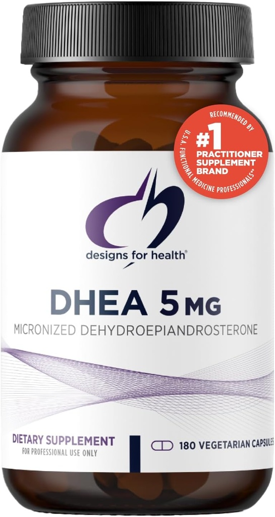 健康のための設計 DHEA 5mg - 男性のための DHEA の補足 + 女性 - 健康な老化、筋肉完全性、エネルギー + ホルモンの統合 - 非 GMO (180 カプセル) を支えるために補って下さい