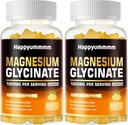 マグネシウムのGlycinateのガミー1000mg - 砂糖はビタミンD、B6、CQ10とマグネシウムのカリウムの補足をCalmの気分及び睡眠サポート- 120のオレンジ ガミー含んでいます。