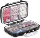 Fulliconポータブルピルオーガナイザーウィークリー、7 Compartment、Moistureproof、Airtightピルボックス、ビタミン/魚油/サプリメントのための旅行ピルホルダー