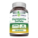 アメイジングフォーミュラグルコサミン硫酸サプリメント | サービングあたりの1500 Mg | 120カプセル | 非GMO | グルテンフリー | アメリカ製