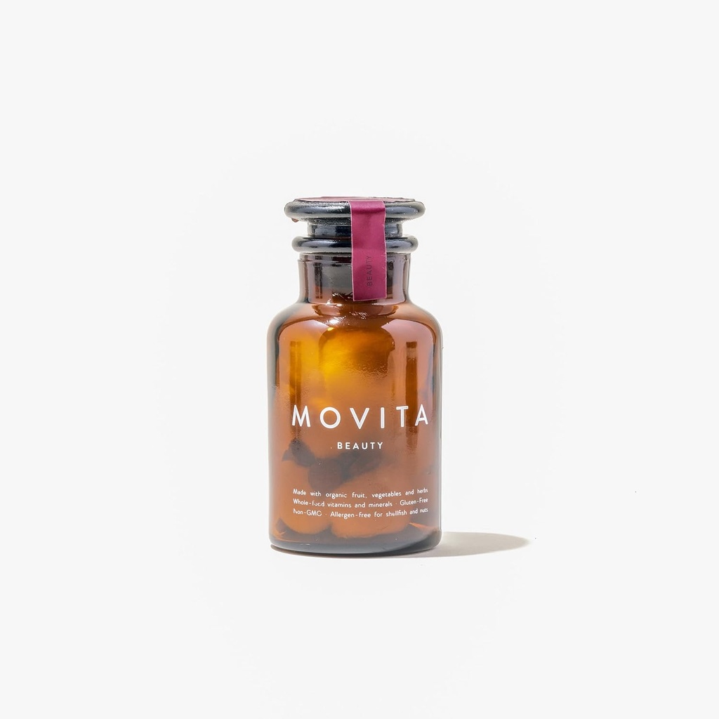 モビタの美 - 健康的な髪を促進します。, 皮膚 & バイオチンとコリンと爪 –発酵食品, オーガニック, ビーガン, グルテンフリー, 非GMO – 30日の供給 (ガラス瓶)