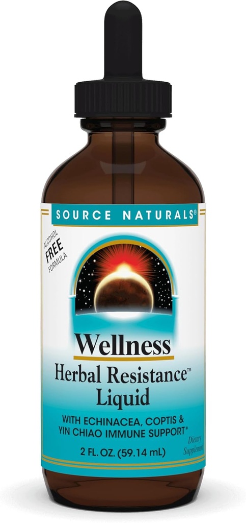 源のNaturalsのウェルネスEchinacea、CoptisおよびYin ChiaoのImmuneサポート* -アルコールは2つのOZ放します