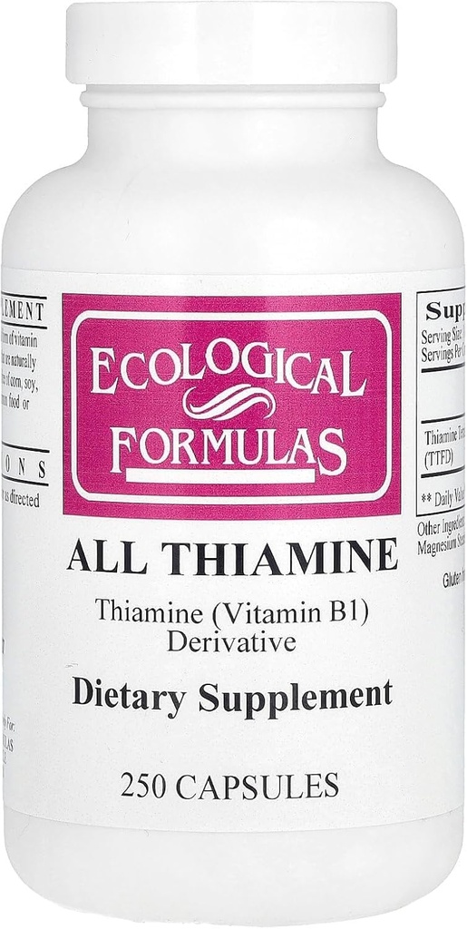 生態学的な方式のAllithiamineのビタミンB1のカプセル、50のmg、250の計算