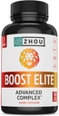 Zhou Boost Elite - エネルギーサプリメント、トリビュラス、フェヌグリーク、ジンセン、マカと男性のための自然な筋肉サポートピル - 90 ベジギーカプセル