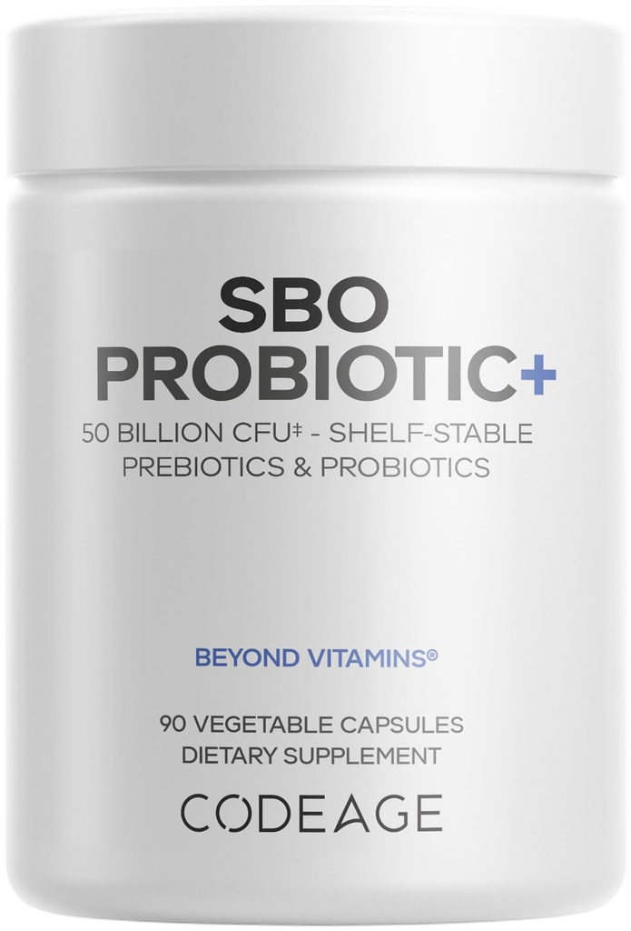 Codeage SBO Probiotics、サービングごとの50億のCFUs、多緊張の土壌基づいたOrganizmsのブレンドおよび有機発酵させた植物のブレンド、棚安定した、90のカプセル