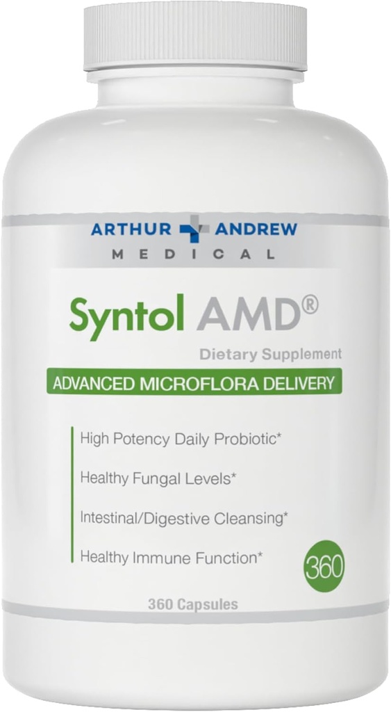 Arthur Andrew Medical, Syntol, 3-in-1 Formula with Probiotics, Prebiotic Fiber & Yeast Cleansing Multi-Enzymes, 360