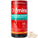 Oh!mino L-Arginine Nitric Oxideの補足-血の流れの補足、エネルギー、焦点、持久力、筋肉建物のためのNitric Oxideのブースターw/Beetrootの粉-前及びポストのワークアウト(120-計算、30のサービング)