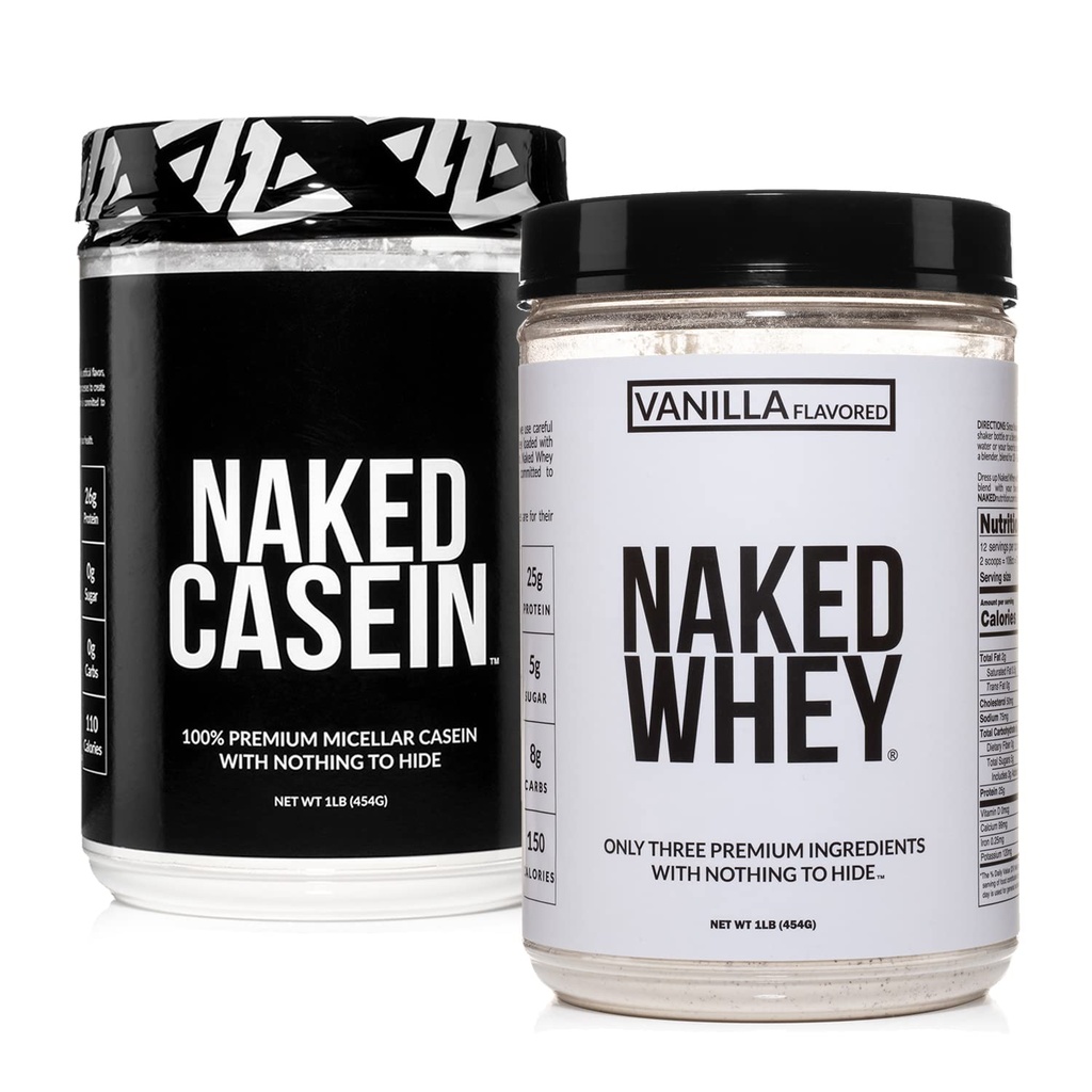 NAKEDグラスフェッドプロテインバンドル:1LBカゼインと1LBバニラ ログイン
