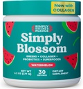 Simply Blossom Nutrition Daily Greens & Superfood Powder + Collagen + Probiotics for Women's Digestive Health & Bloating Relief. Help Your Health Bloom - 30 Day Supply - Watermelon