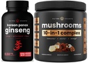 NutraChamps 10-in-1キノコパウダー&Ginseng - 究極のエネルギー、スタミナ&コグニションサポートバンドル。