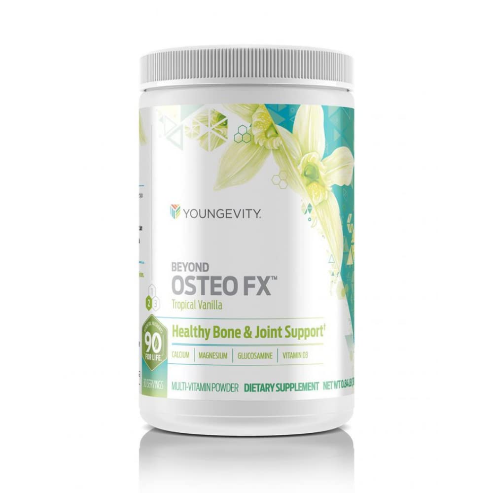 Osteo FXTM パウダーを超えるYoungevity - ビタミン D3、Tri-Calcium Phosphate、マグネシウム、亜鉛 - 女性と男性のためのカルシウムクエン酸塩サプリメント - 非GMO、グルテンフリー - トロピカルバニラ