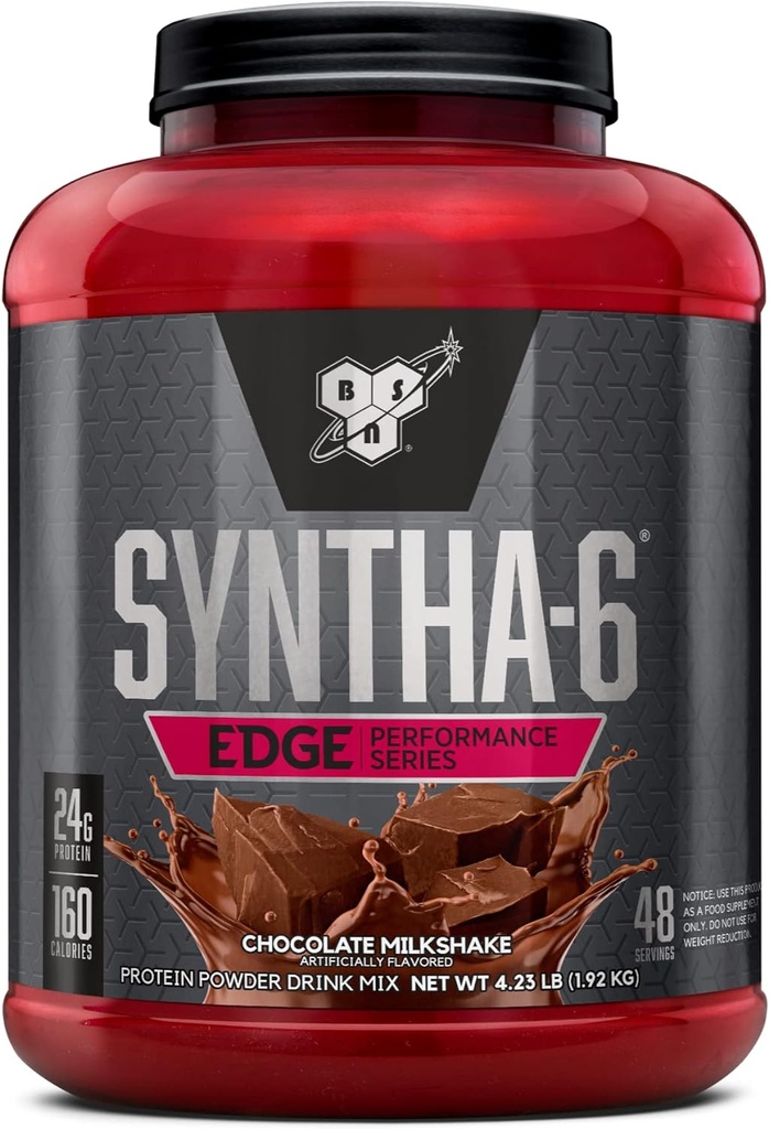 BSN SYNTHA-6 EDGE の蛋白質の粉、Hydrolyzed Whey、Micellar Casein、ミルクの蛋白質の隔離剤、低い砂糖、24g 蛋白質、チョコレート ミルクセーク、48 のサービング