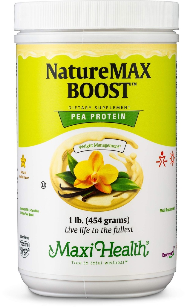 NatureMax BoostTMペアプロテインパウダー - 食事補助食品 - サービングあたり20gタンパク質 - 天然バニラフレーバー - Kosherビタミン - 1lb