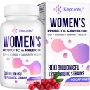 女性のための腟のプロバイオティクス - 300のビリオンCFUsのプレバイオティクス、有機クランベリーのエキスの毎日の女性のプロバイオティクス、腟、尿、消化器、腸の健康、60のカプセル