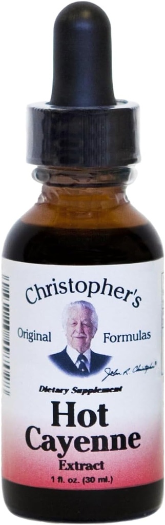 Christopherのオリジナルフォーミュラホットカイエンエキス、1 fl oz - ナチュラルハーブサプリメント