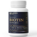 ピュアゲンラボ ビオチン 10,000 MCG サポート健康な髪, 皮膚 & 爪 - 高効力美容サポート - Non-GMO, グルテンフリー | 360 ベジタリアン タブレット