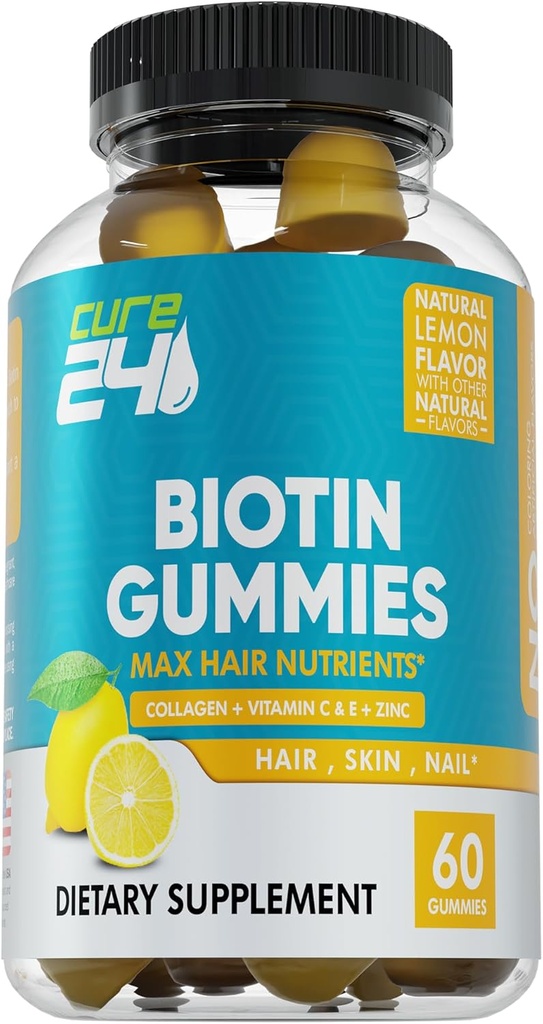 ビタミンC、E、コラーゲンおよび亜鉛、毛の成長、釘、皮、サポートのためのBiotinのガミーとのBiotinのガミー、米国60のガミーでなされるサポート