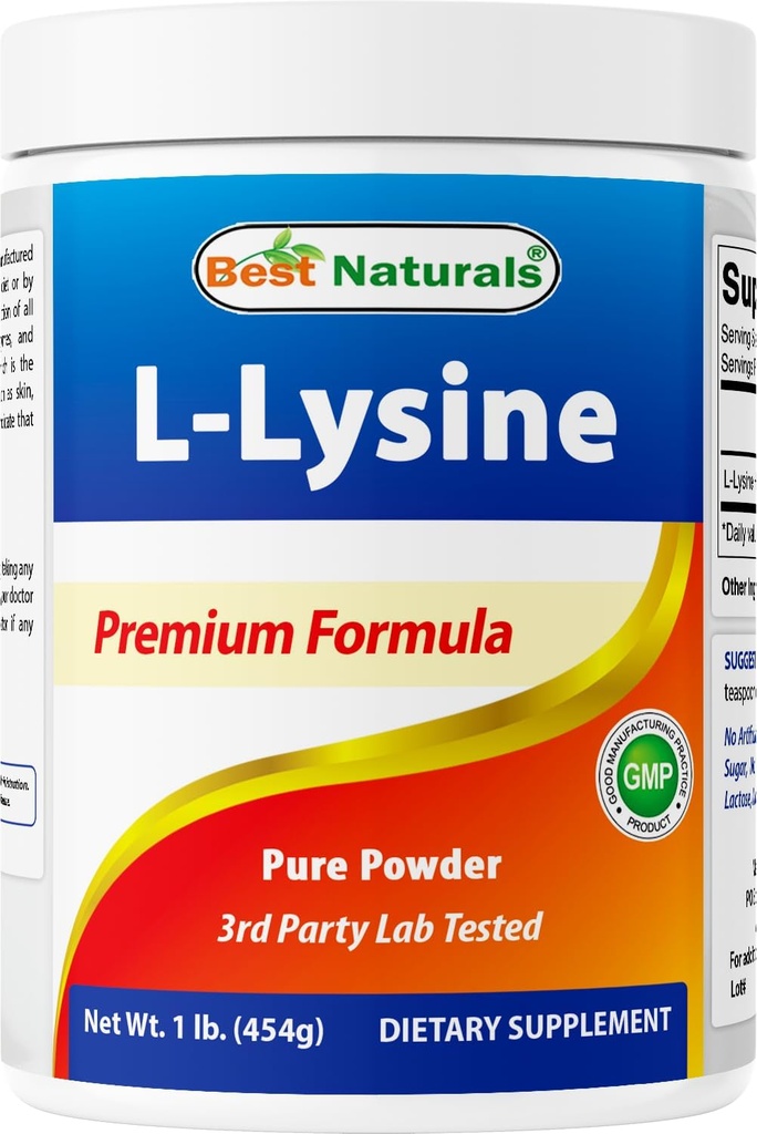 Best Naturals Lysine Powder, 1 Pound - 100% Pure (1 LB (Pack of 1))
