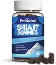 シラジット・グミ1000 MG、有機シラジットの補足、アシュワガンダ、マッシュルーム - エネルギー、脳、免疫サポート、男性と女性のための - 60 カウント