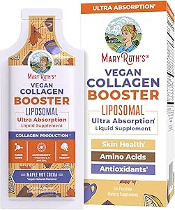 MaryRuth Organic Collagen Booster Liposomal | 砂糖無料 | VIT C、E、亜鉛、Copper&Silicaによる液体コラージュブースター | スキンケア&ジョイントサポートサプリメント | 完全菜食主義者 | グルテンフリー | 14 サービング