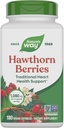 Nature's Way Hawthorn Berries - 心の健康のための伝統的なサポート* - 非GMOプロジェクト検証 - ハーブサプリメント - グルテンフリー - 180ビーガンカプセル