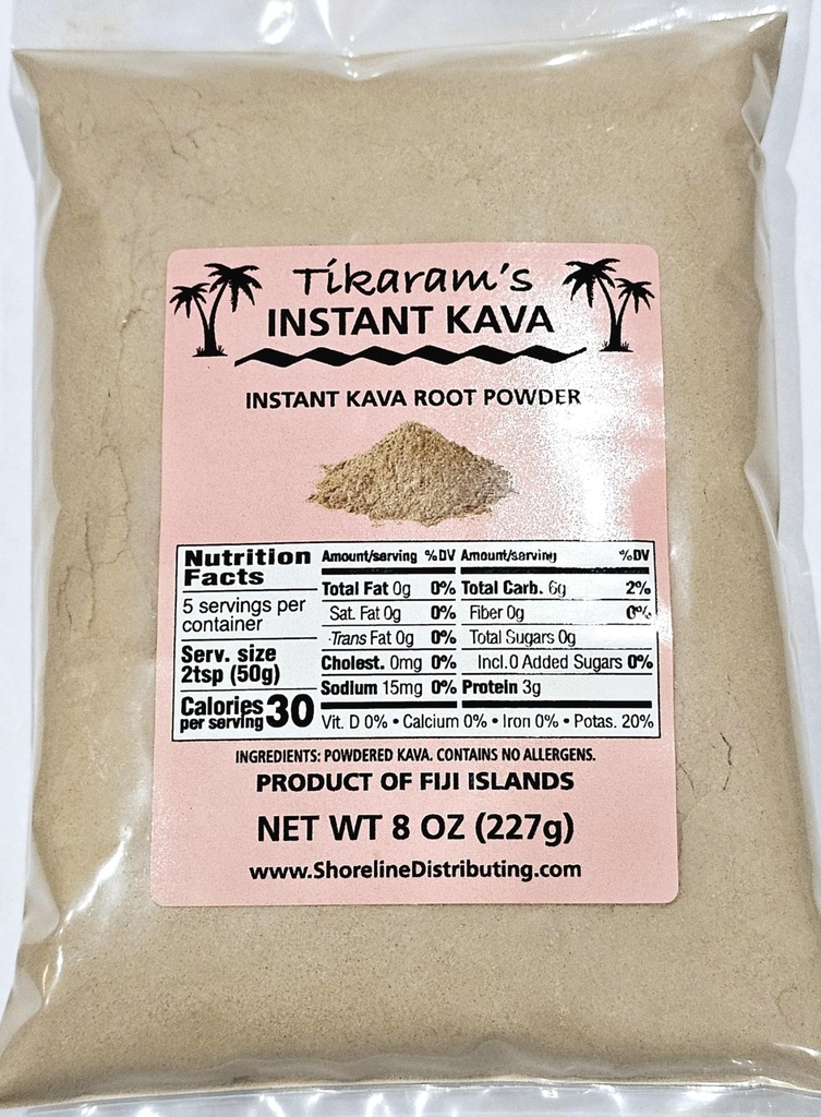 Tikaramのインスタントカバパウダー、フィジーワカ、ノーブルカバルー、1/2ポンド(8oz)-Fiji Market Wholesale LLC