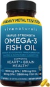 Viva Naturals Omega-3フィッシュオイル、トリプル強度、2500mg、60Softgels - EPA、DHA、DPAを含む再認定オメガ3脂肪酸 - Pascatarian-Friendly