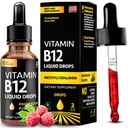 ビタミンB12の液体の低下-ビーガンB12のビタミン5000のmcgのMethylcobalaminの絶食性のBの複雑な液体のビタミンB2、B3、B6 -非GMO、酪農場無し、大豆及び砂糖、ラズベリーの味、2のfl。 oz。